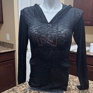 Chic Nebraska Women's Hooded shear t shirt